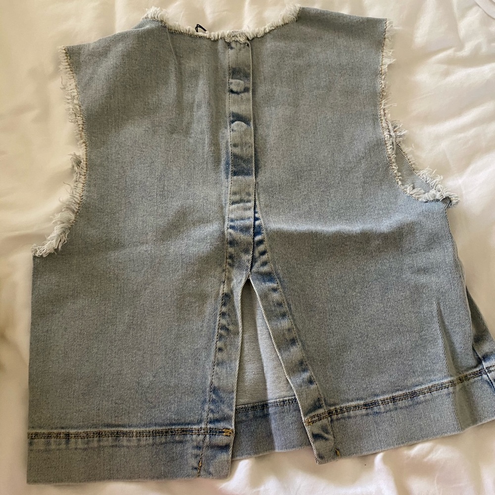 Siwy Pam Crop Tank in light denim wash - Picture 4 of 4